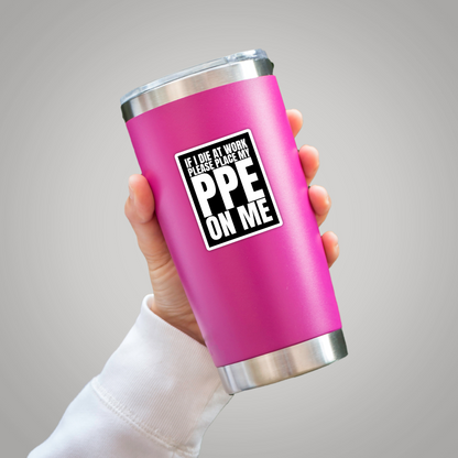 PPE Funny Blue Collar Vinyl Sticker – Waterproof, UV Resistant, Durable