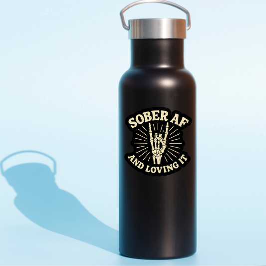 SOBER AF And Loving In Decal - Sober Life Dishwasher Safe Sticker