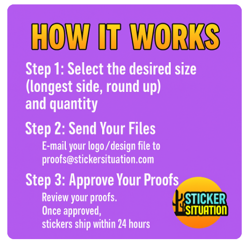 Build Your Own Stickers - Any Design + Logo - Personalize Business 2" Labels - 50+ Sheet Labels, Better Than Roll Labels - Waterproof Decals