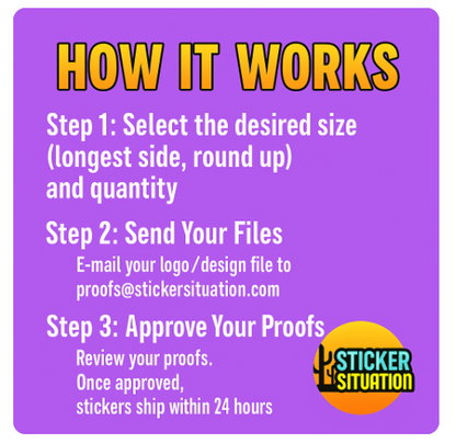 Build Your Own Stickers - Any Design + Logo - Personalize Business 2" Labels - 50+ Sheet Labels, Better Than Roll Labels - Waterproof Decals