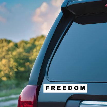 FREEDOM Bumper Sticker – Car Sticker, Water Bottle Sticker, Laptop Conversative Sticker