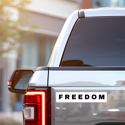 FREEDOM Bumper Sticker – Car Sticker, Water Bottle Sticker, Laptop Conversative Sticker