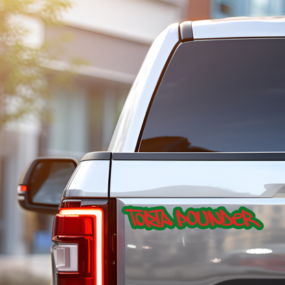 Torta Pounder Bumper Sticker - Funny Waterproof, Dishwasher & Carwash Safe Decal
