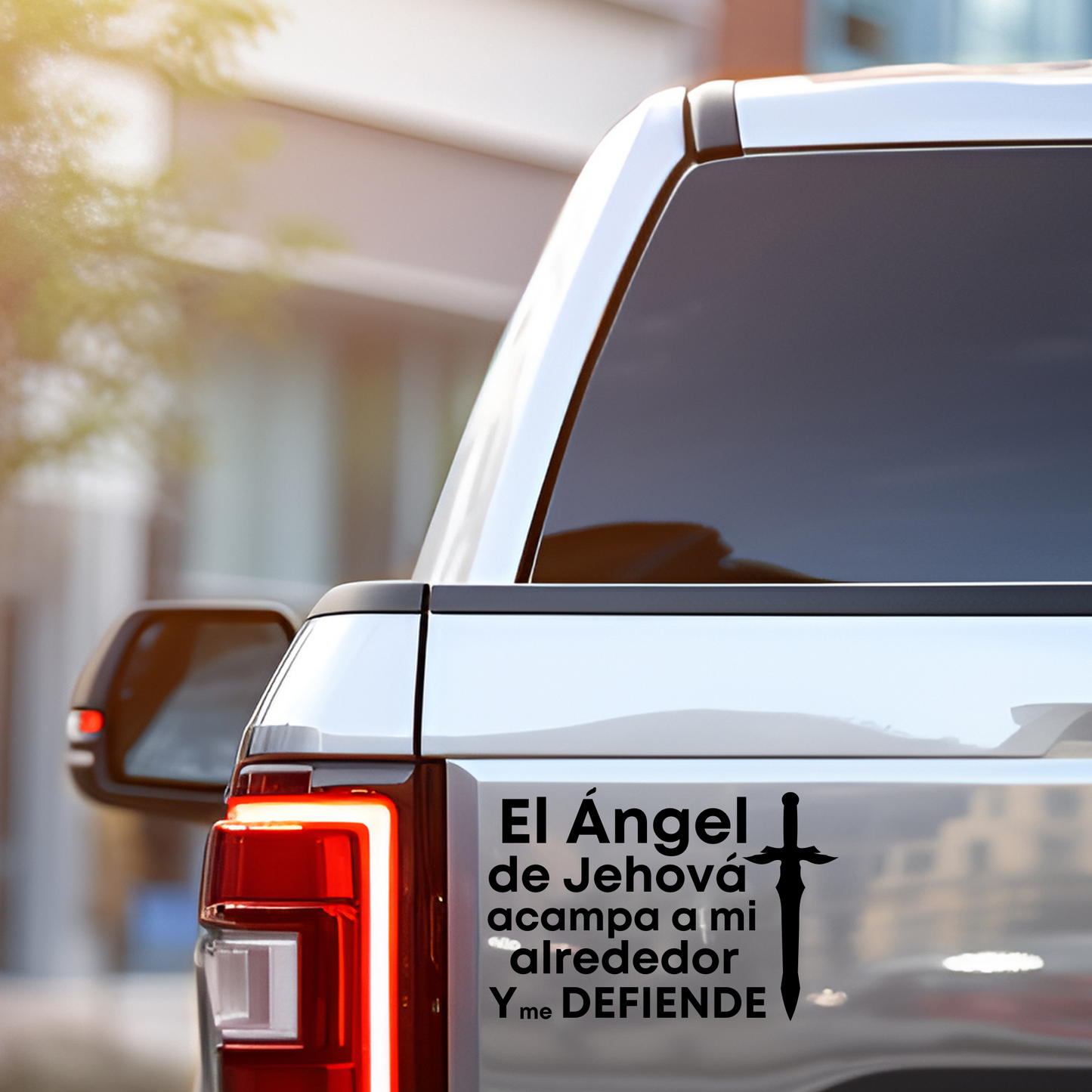 Ángel de Jehová Transfer Sticker – Fe y Protección para tu Auto - Premium Car Transfer Decal