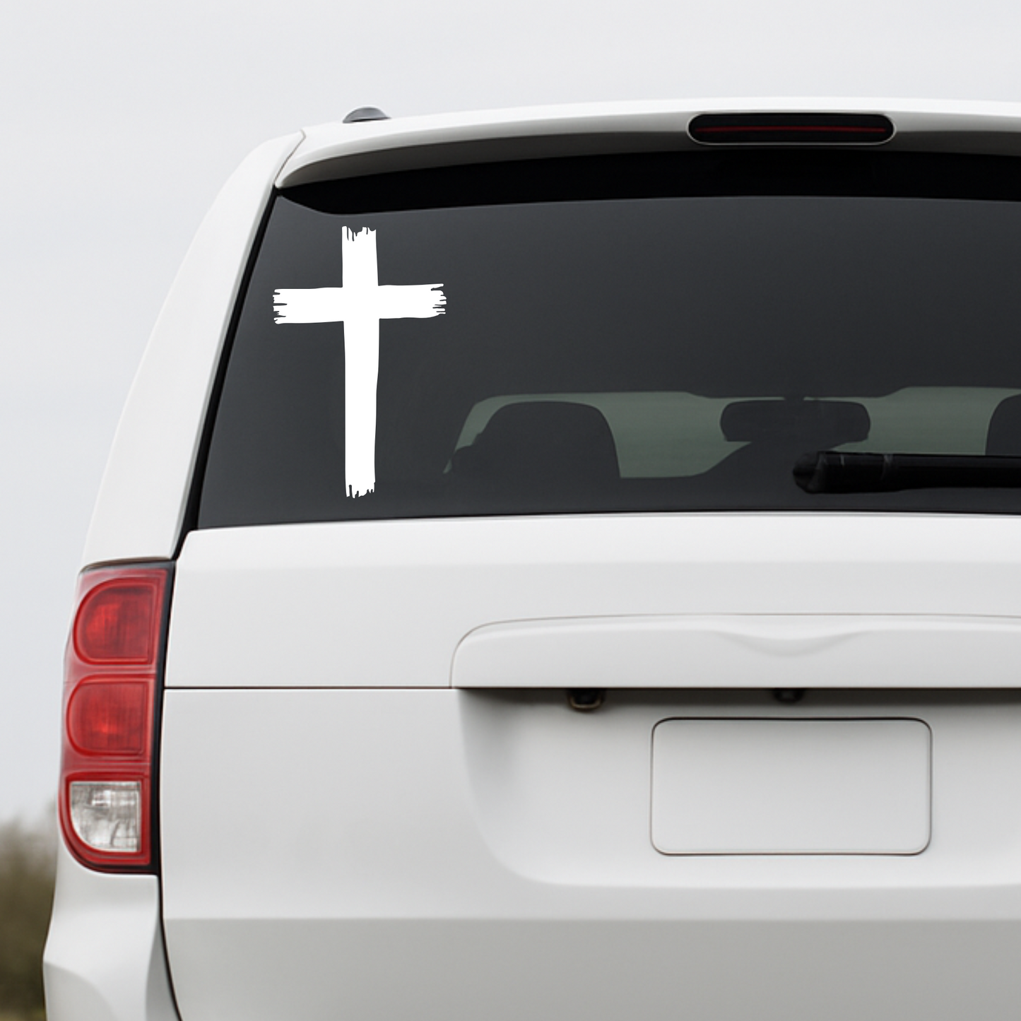 Christian Cross Car Decal / Calcomanía de Cruz Cristiana – Vinyl Sticker for Auto, Window, Laptop