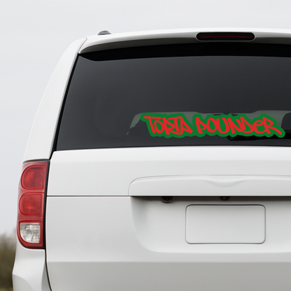 Torta Pounder Bumper Sticker - Funny Waterproof, Dishwasher & Carwash Safe Decal