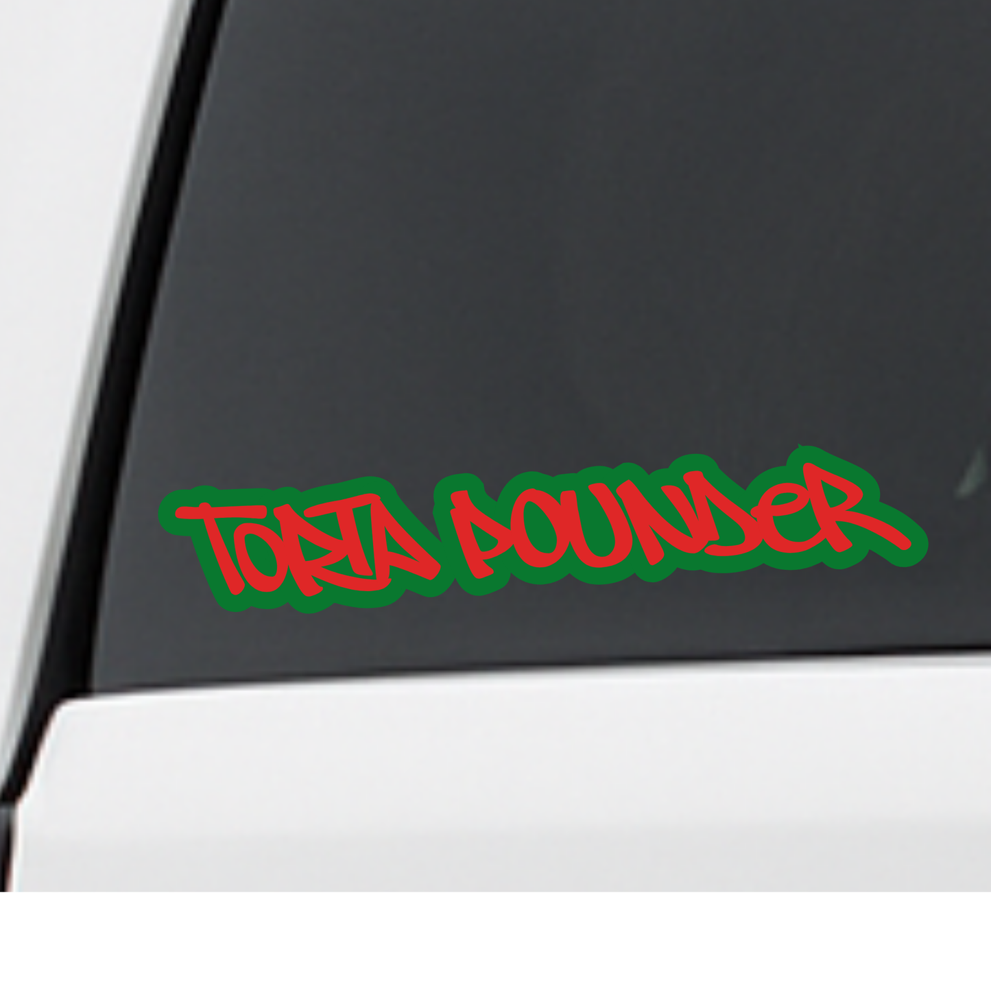 Torta Pounder Bumper Sticker - Funny Waterproof, Dishwasher & Carwash Safe Decal