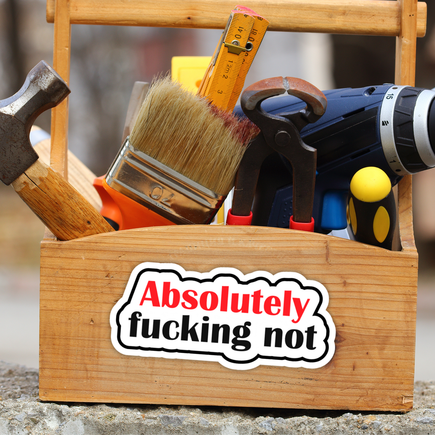 Absolutely Fucking Not Sarcastic Vinyl Sticker – Waterproof, UV Resistant, Durable