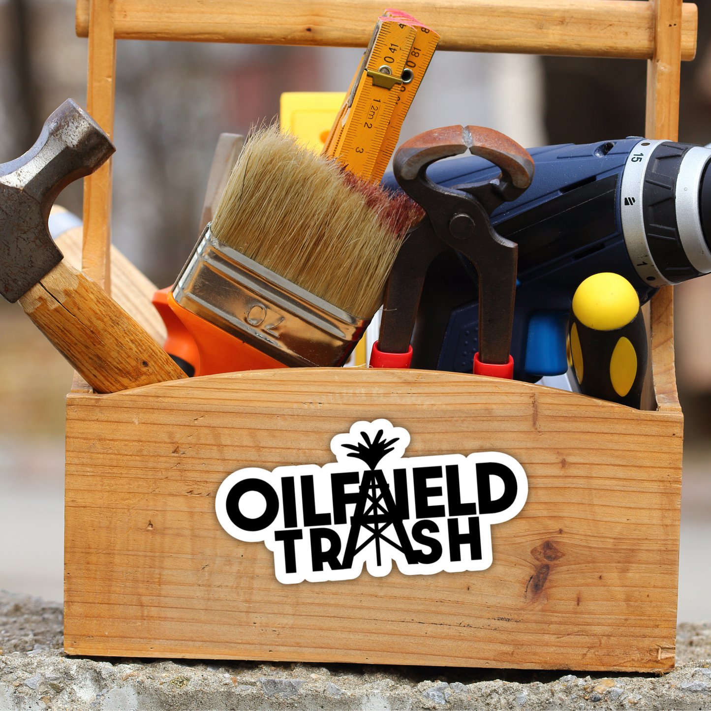 Oil Field Trash Blue Collar Vinyl Sticker â€“ Waterproof, UV Resistant, Durable