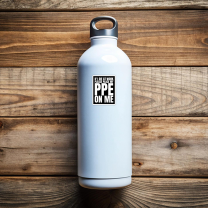 PPE Funny Blue Collar Vinyl Sticker – Waterproof, UV Resistant, Durable