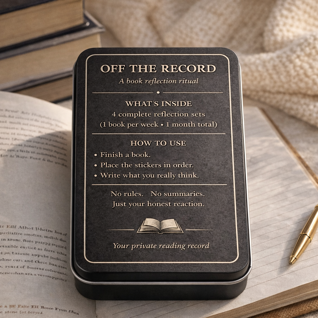 Off The Record™ BookTok Journaling Stickers | 40 Reflection Prompts (10 per Book) | Book Club & Reading Journal Stickers