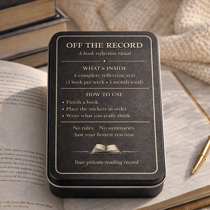 Off The Record™ BookTok Journaling Stickers | 40 Reflection Prompts (10 per Book) | Book Club & Reading Journal Stickers