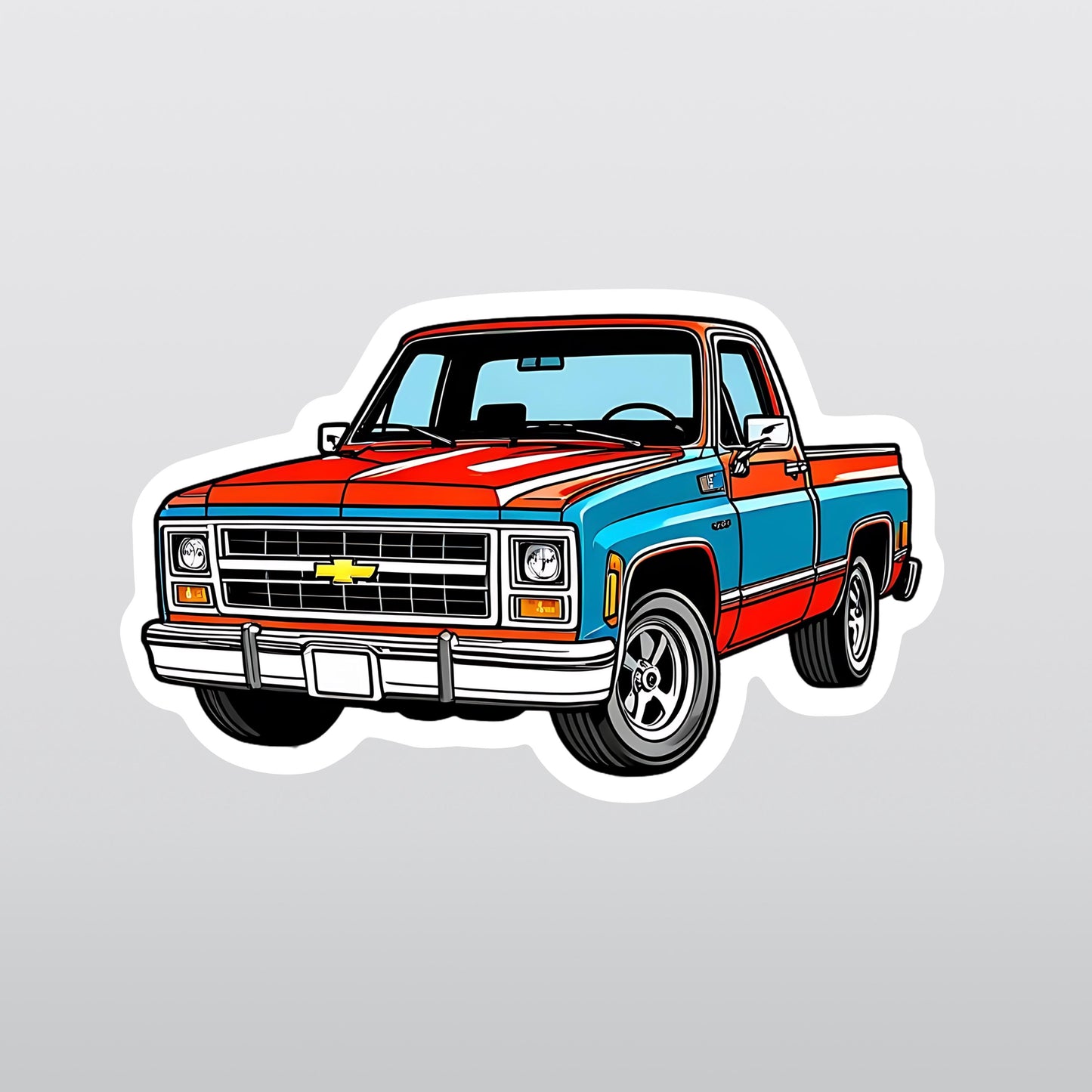 Square Body Chevy Truck Sticker | Premium Die Cut Stickers | Premium Vinyl Waterproof Stickers | UV Gloss Lamination Decal | FAST SHIPPING!