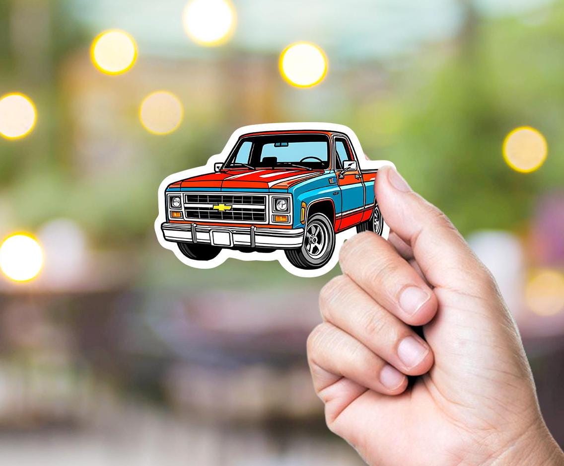 Square Body Chevy Truck Sticker | Premium Die Cut Stickers | Premium Vinyl Waterproof Stickers | UV Gloss Lamination Decal | FAST SHIPPING!