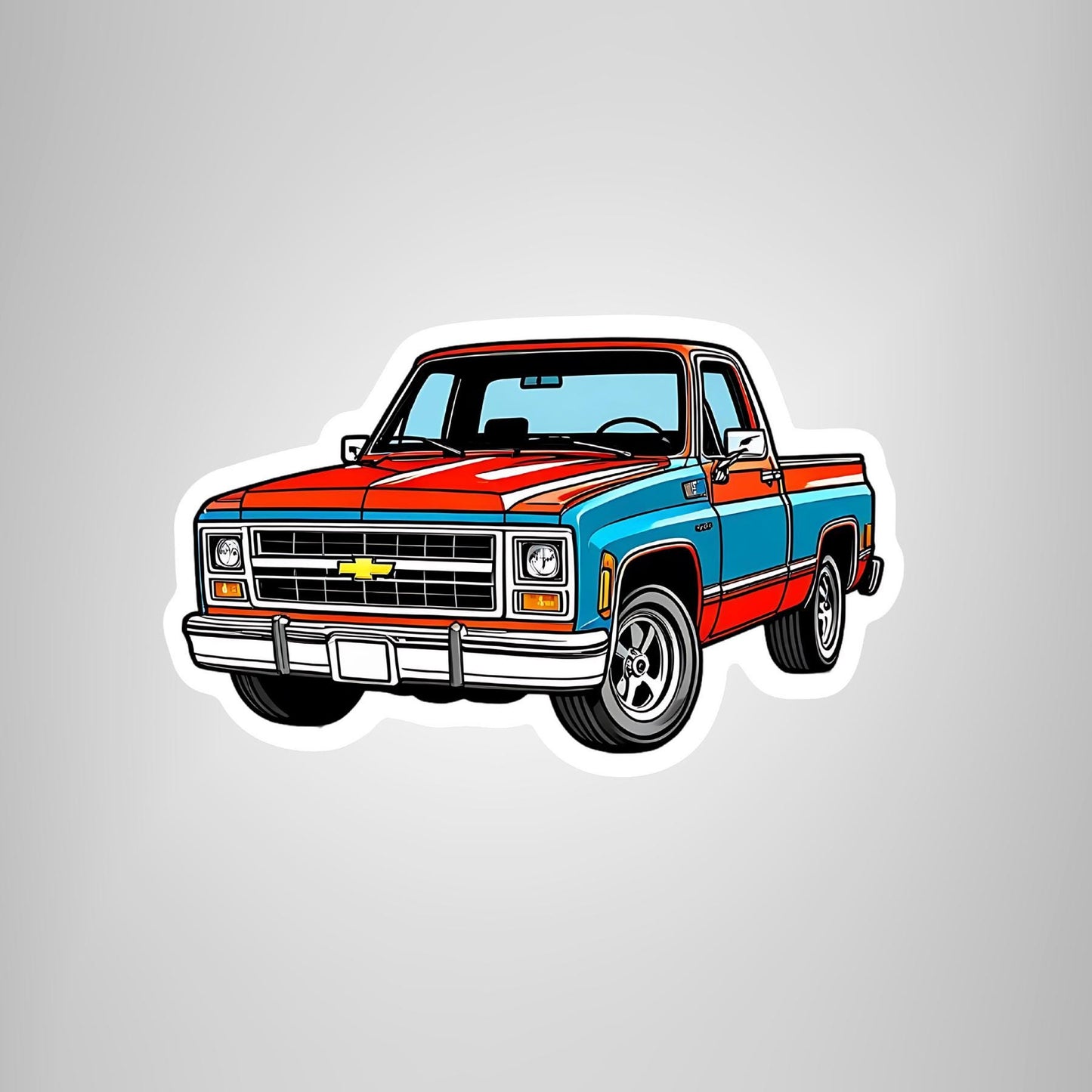 Square Body Chevy Truck Sticker | Premium Die Cut Stickers | Premium Vinyl Waterproof Stickers | UV Gloss Lamination Decal | FAST SHIPPING!