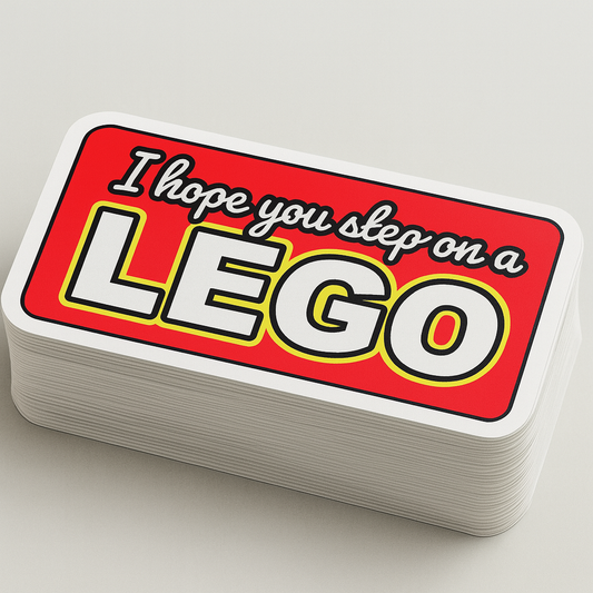 I Hope You Step On A Lego Vinyl Sticker - Waterproof, UV Resistant, Durable